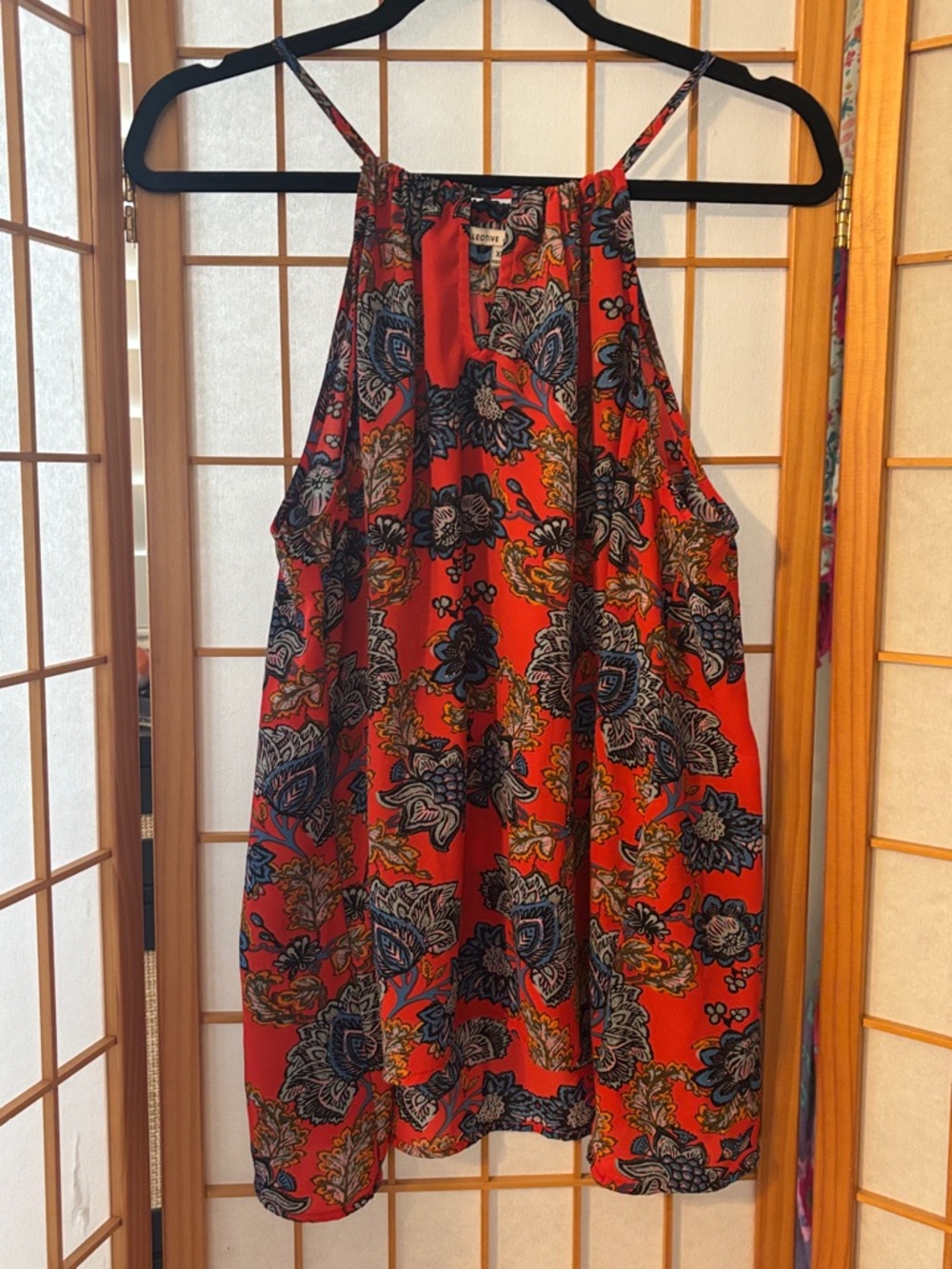 Collective Concepts Red Floral Halter Camisole